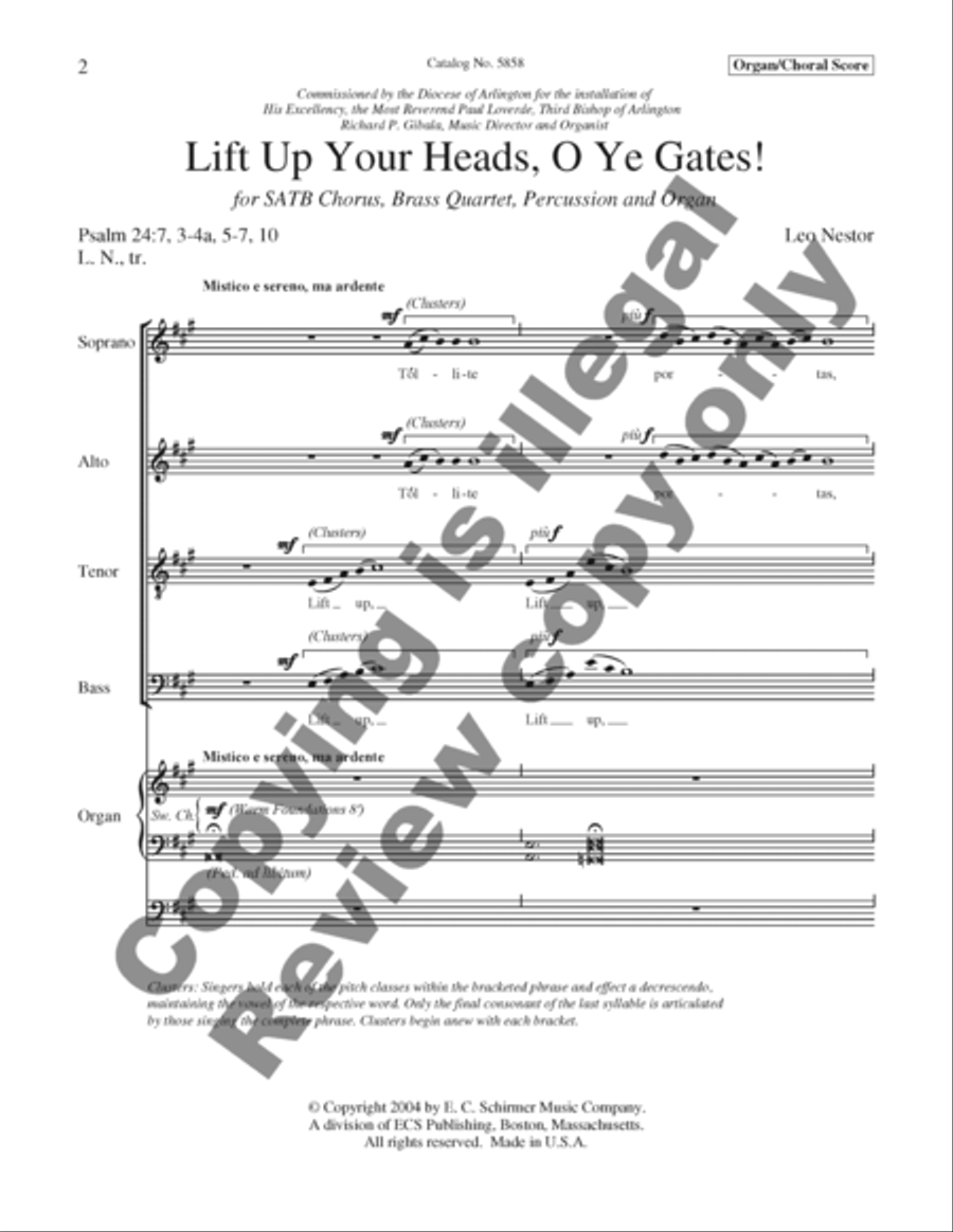 Lift Up Your Heads, O Ye Gates! (Choral Score) image number null