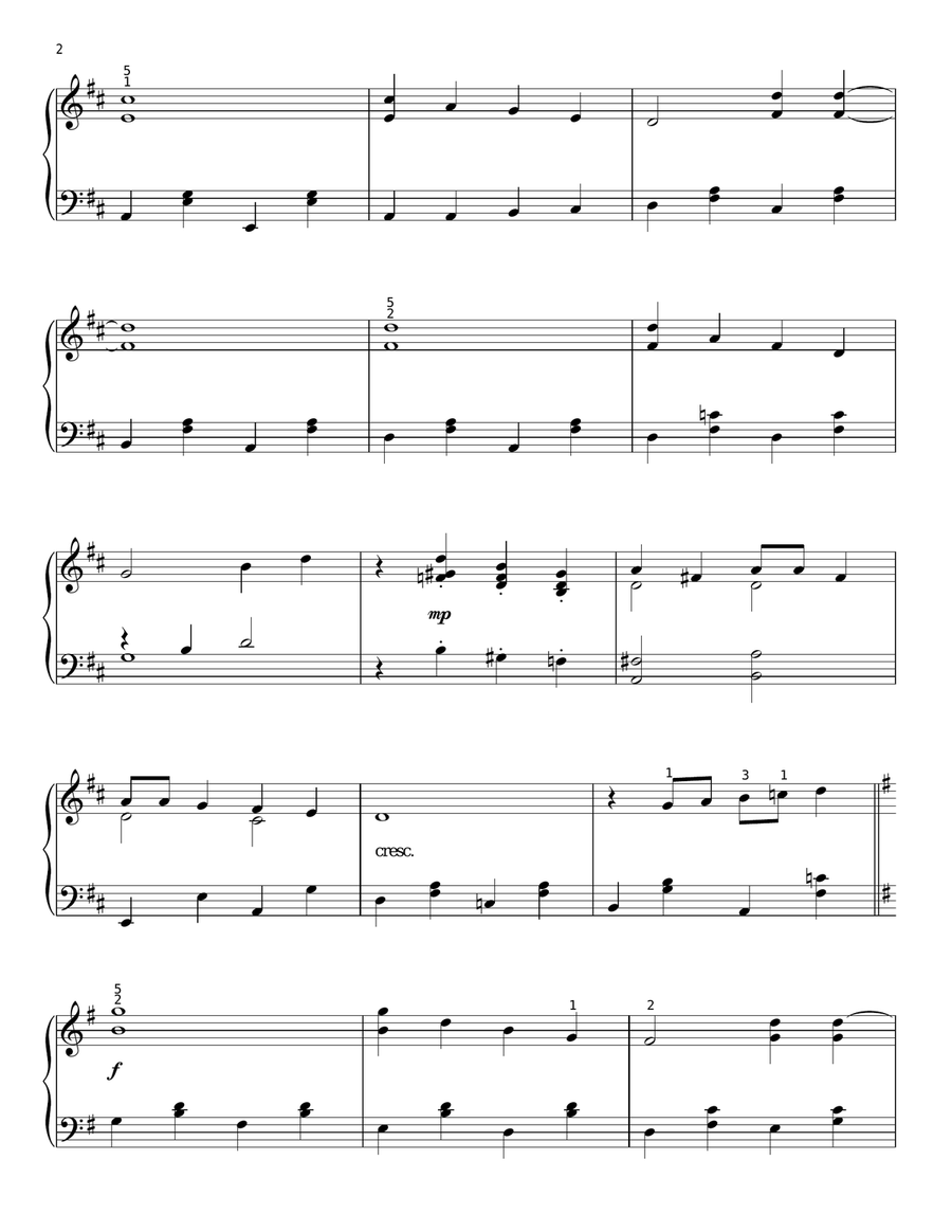 Green Acres Theme Piano Solo scores gallery preview page 2