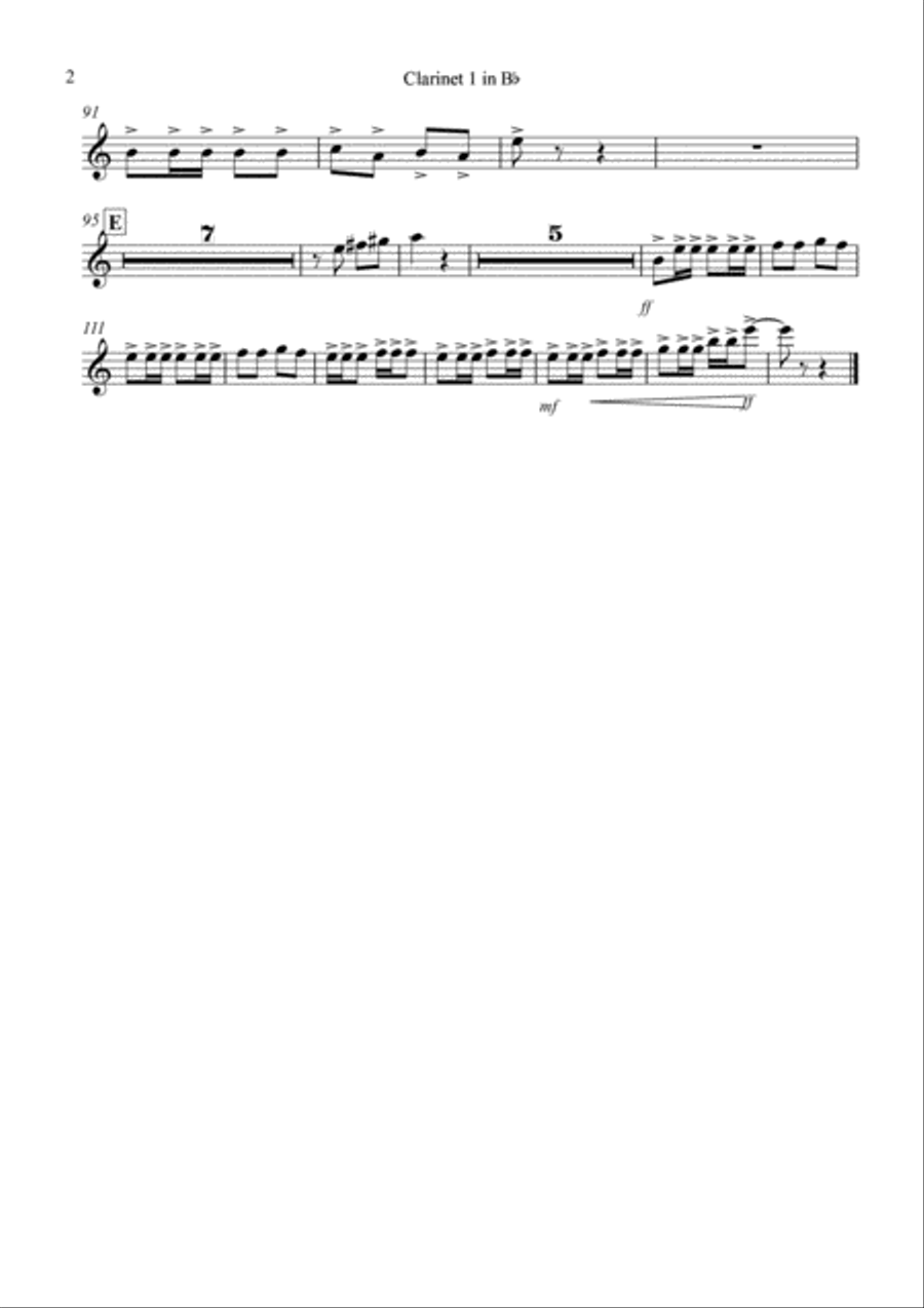 Flamenco Fantastico for Clarinet Quintet Clarinet Quintet scores gallery preview page 5