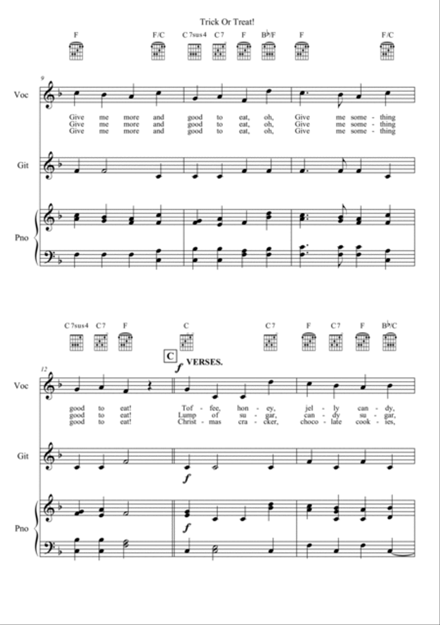 Trick Or Treat! Soprano Voice scores gallery preview page 2