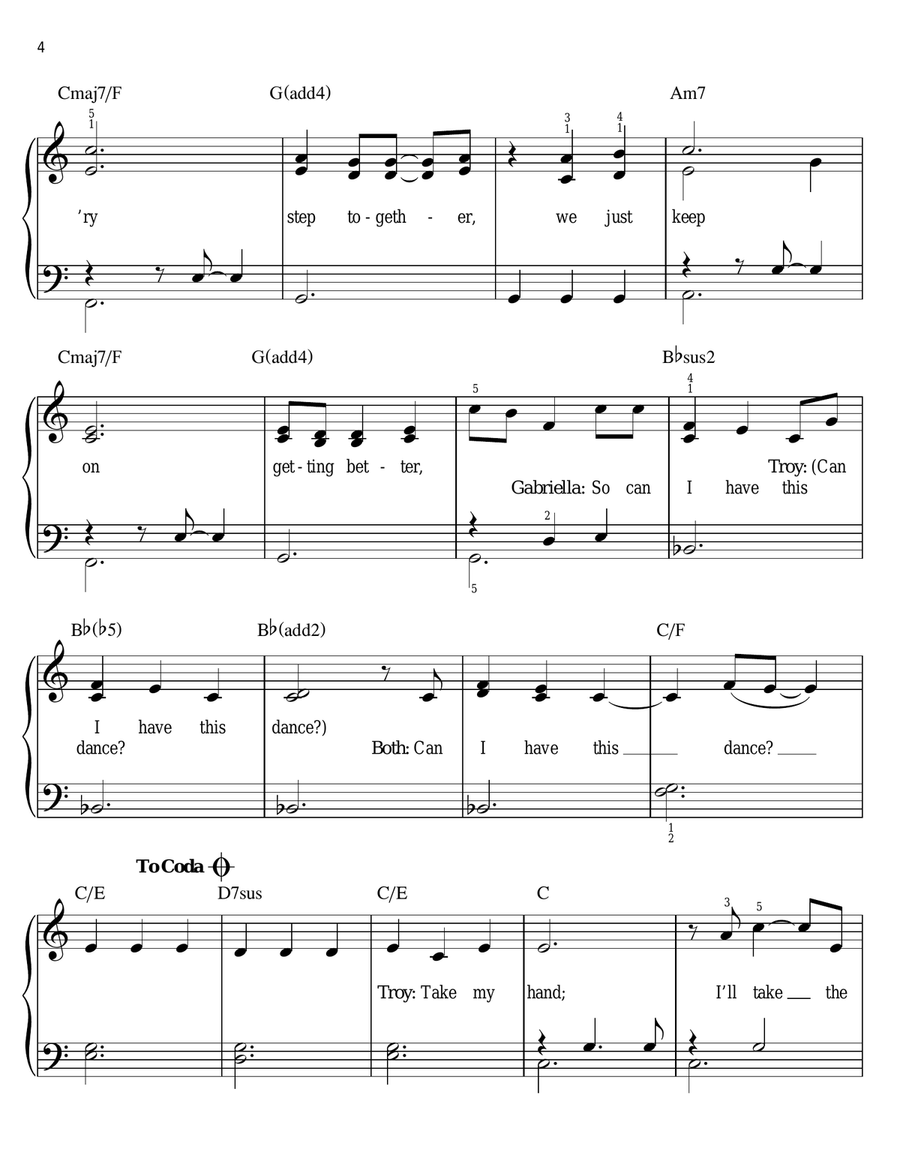 Can I Have This Dance Easy Piano scores gallery preview page 4