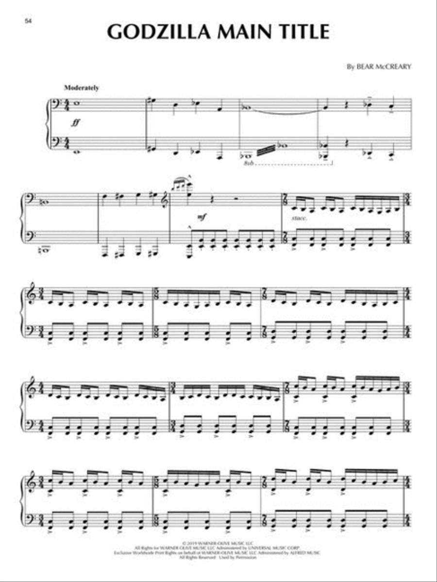Bear McCreary – Selected Works Piano Solo scores gallery preview page 6