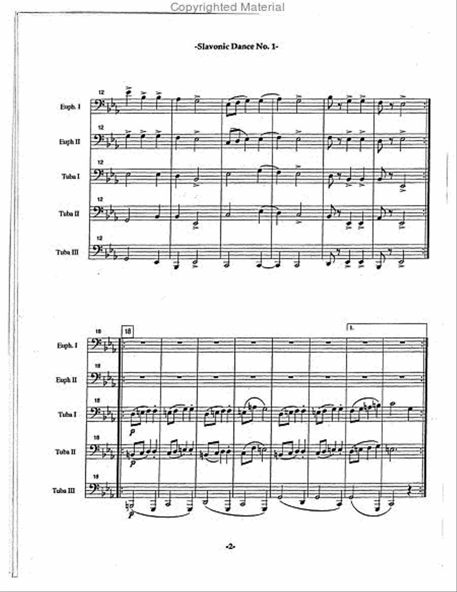 Slavonic Dances Op. 46 No. 1 Large Ensemble scores gallery preview page 3