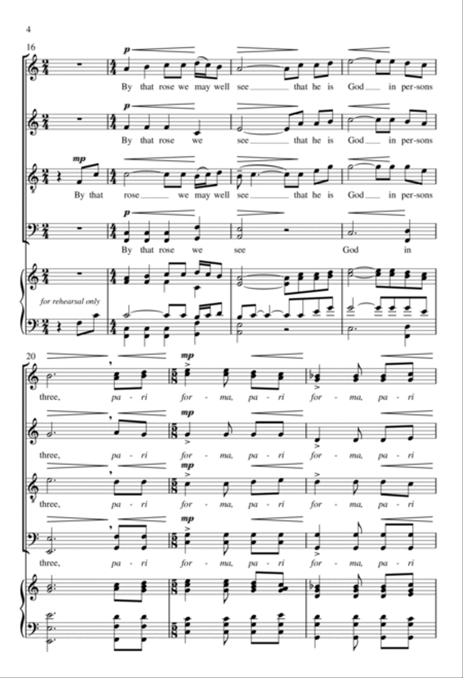 The Rose That Bare Jesu Divisi scores gallery preview page 4