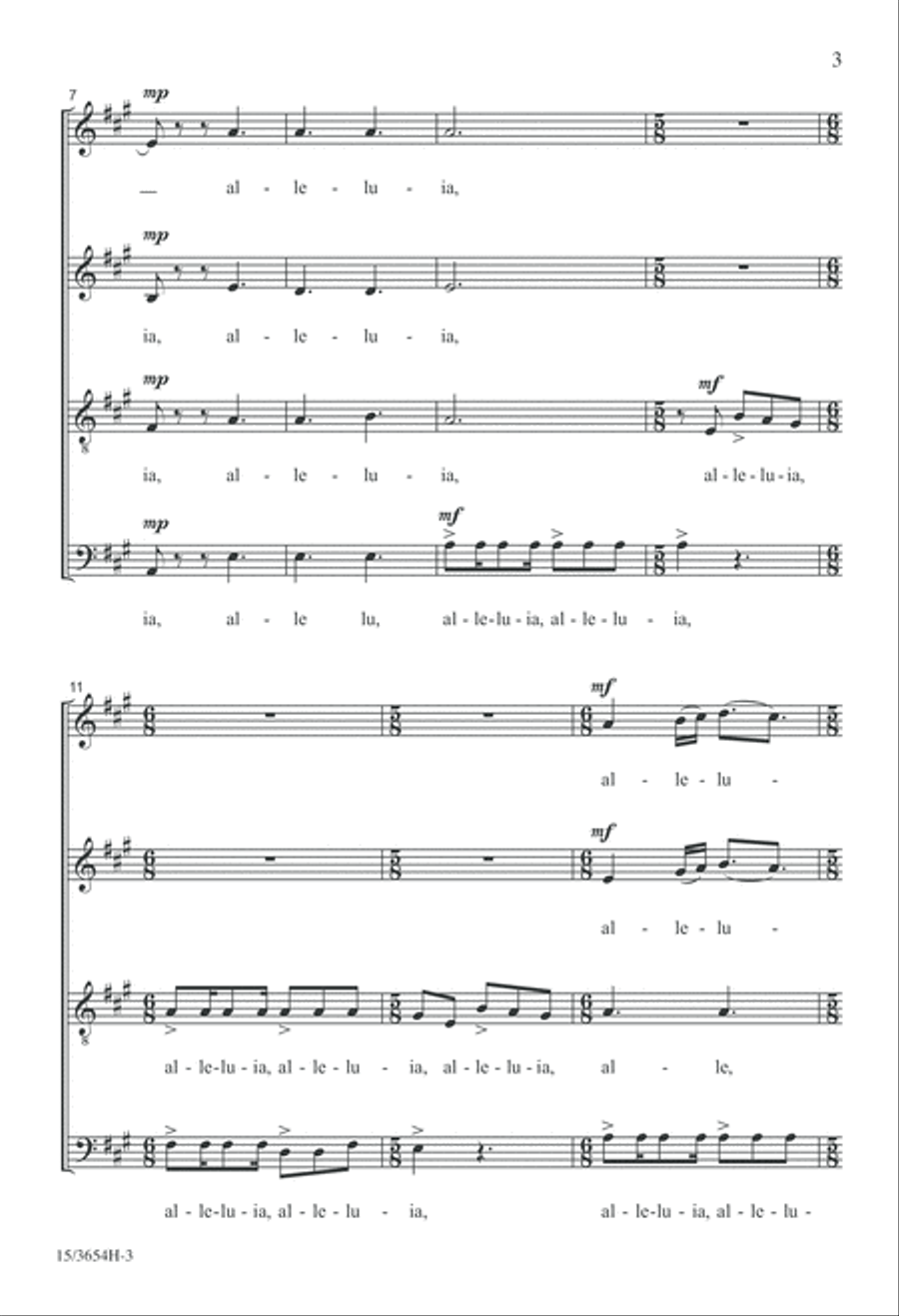 Alleluia Alleluia 4-Part scores gallery preview page 3