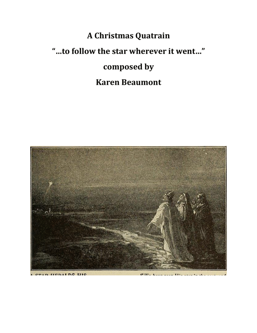A Christmas Quatrain -- "...to follow the star wherever it went... image number null