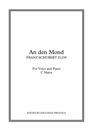 Book cover for An den mond (D259) in C Major