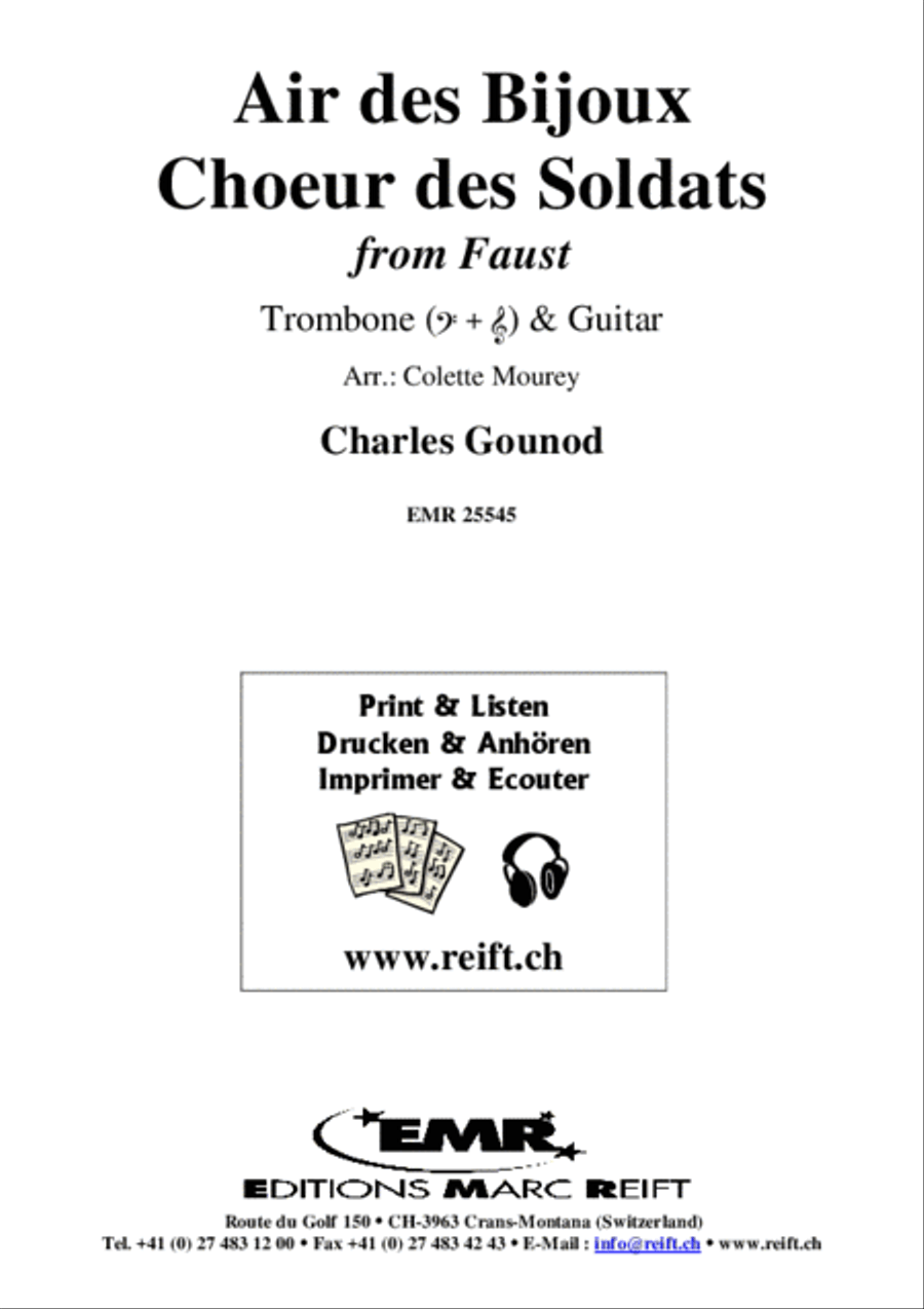 Air des Bijoux / Choeur des Soldats Trombone scores gallery preview page 2