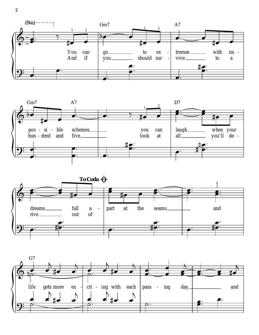 Young At Heart Easy Piano scores gallery preview page 2