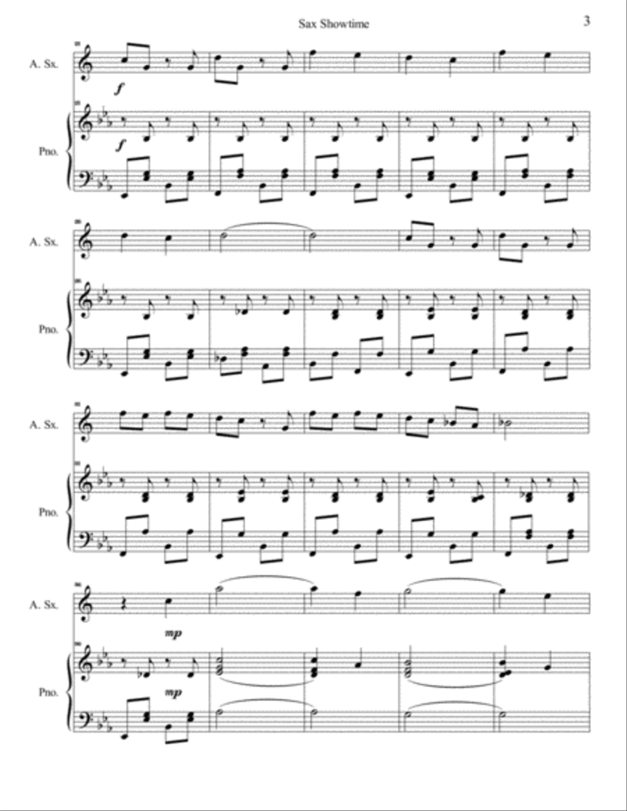 Sax Showtime Alto Saxophone scores gallery preview page 3