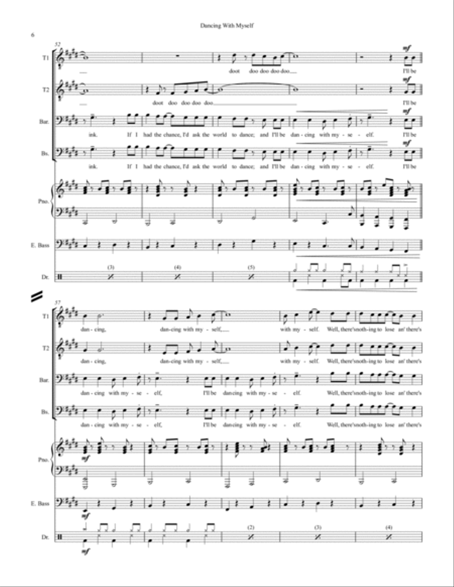 Dancing With Myself Small Ensemble scores gallery preview page 6