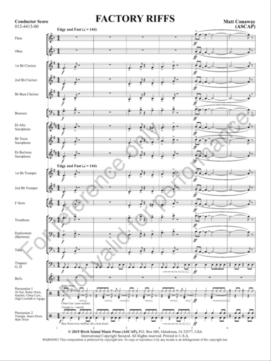 Factory Riffs Concert Band scores gallery preview page 4