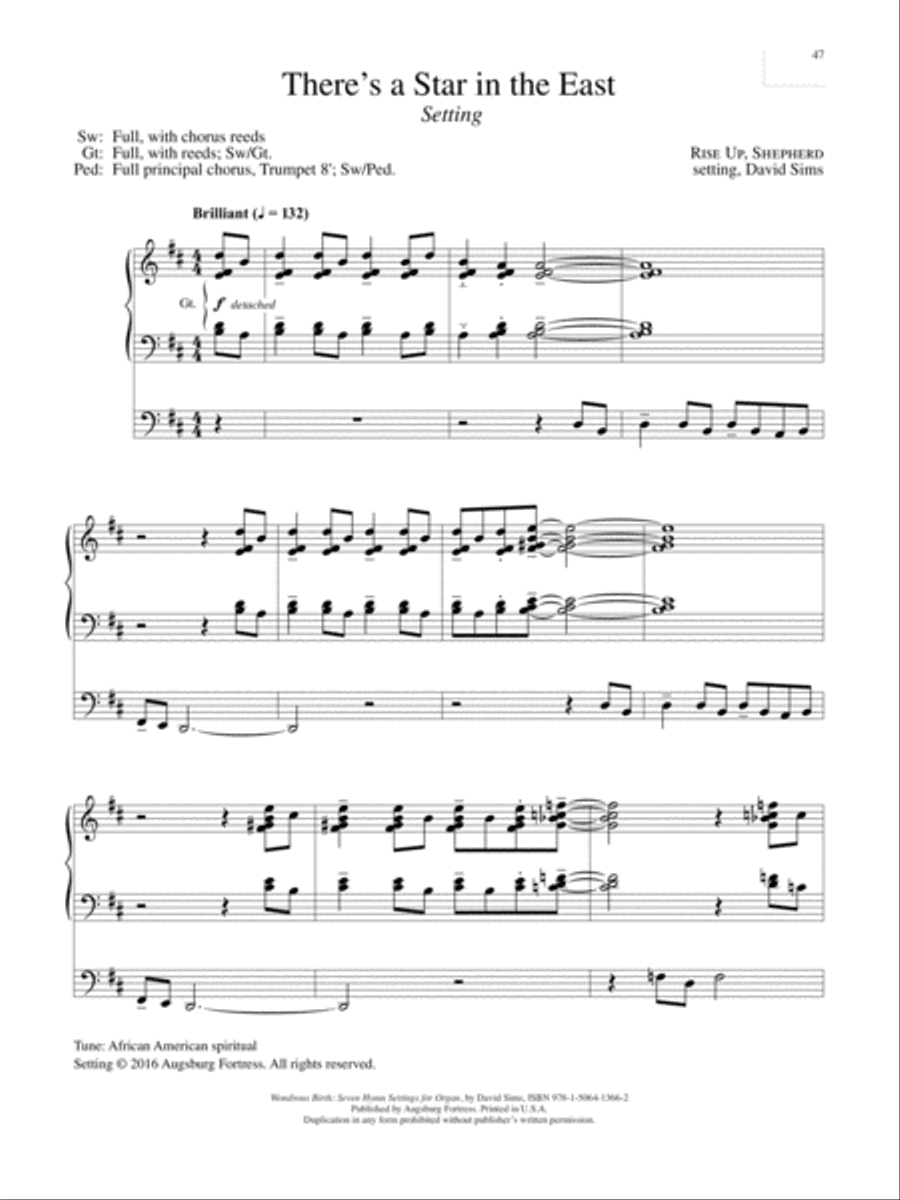 Wondrous Birth Seven Hymn Settings for Organ Organ Solo scores gallery preview page 48