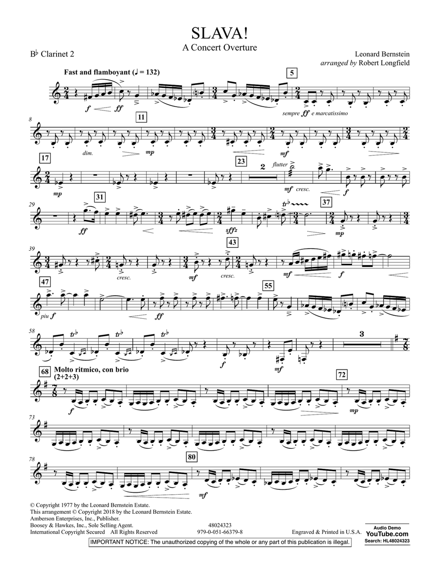 Slava! - Bb Clarinet 2