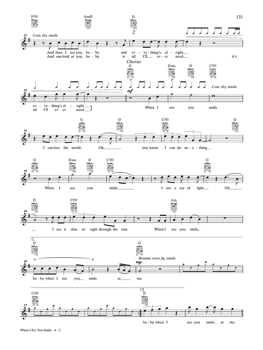 When I See You Smile by Diane Warren Acoustic Guitar - Digital Sheet Music page 2