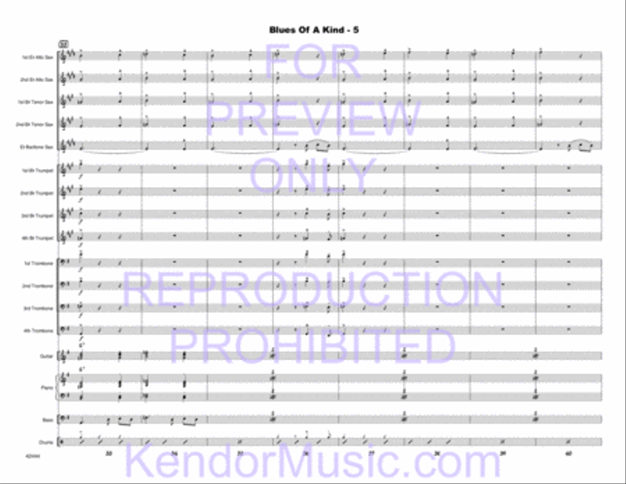 Blues Of A Kind (Full Score) Jazz Ensemble scores gallery preview page 7