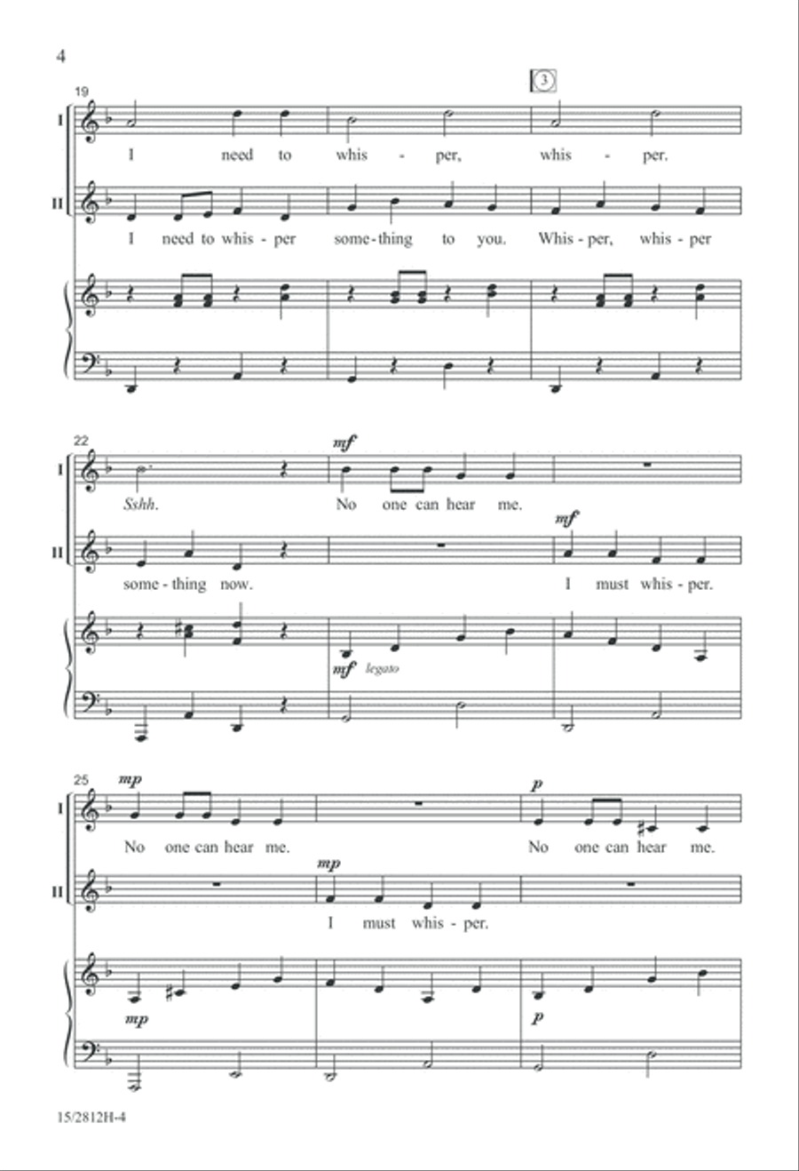 Whisper! 2-Part scores gallery preview page 4