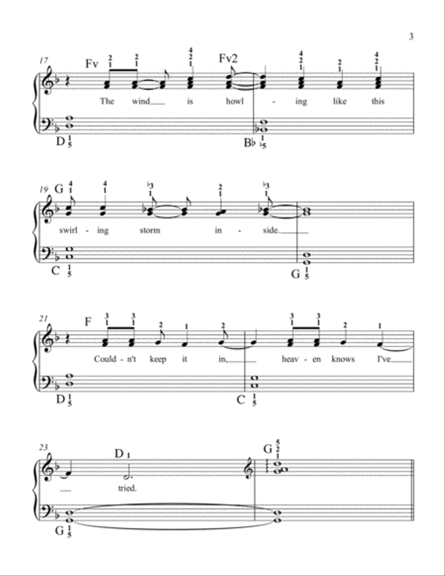 Let It Go (from Frozen) Easy Piano scores gallery preview page 3