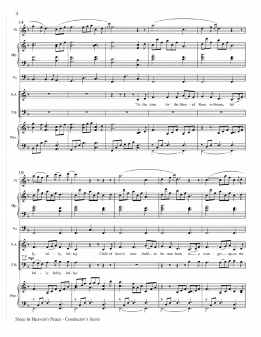 Sleep in Heaven's Peace Cello scores gallery preview page 4
