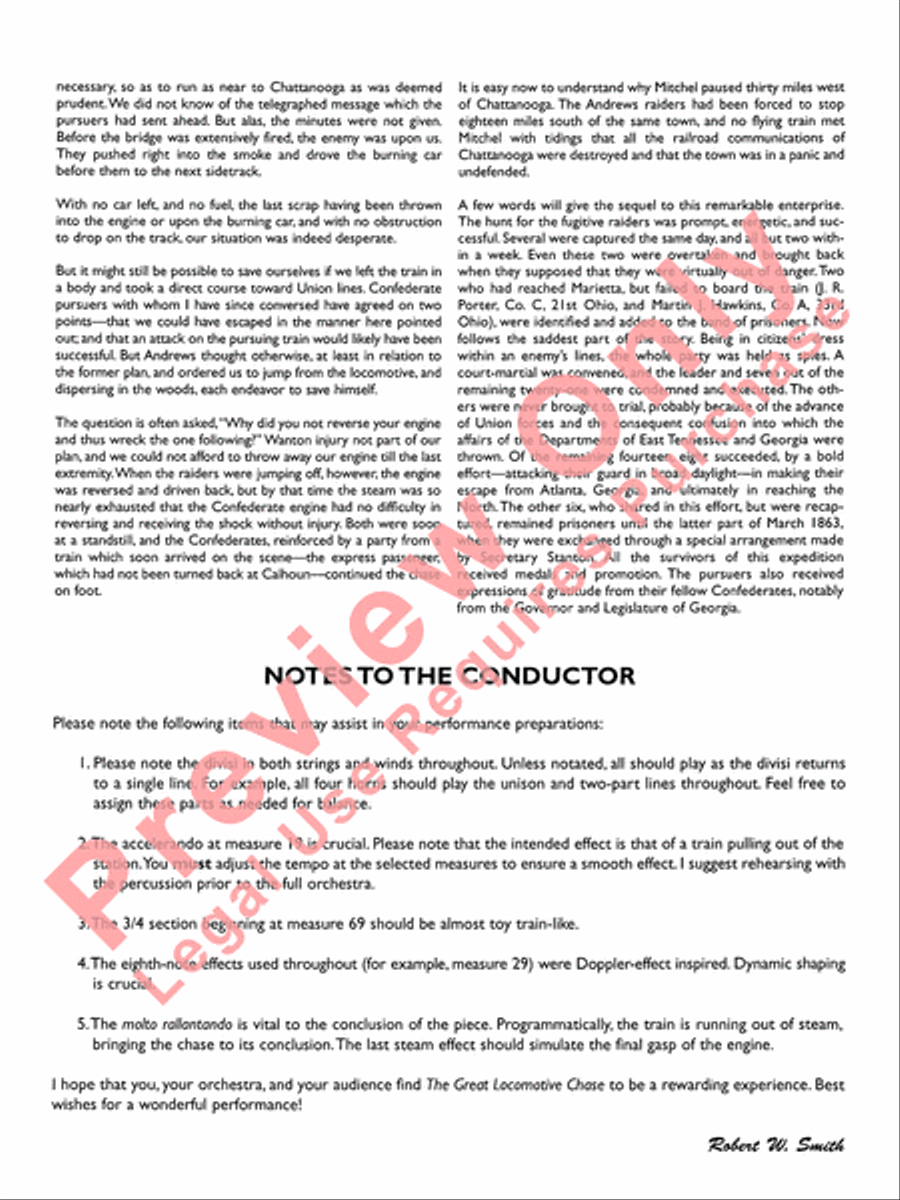 The Great Locomotive Chase Full Orchestra scores gallery preview page 7