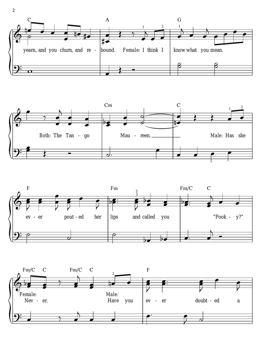 Tango: Maureen Easy Piano scores gallery preview page 2