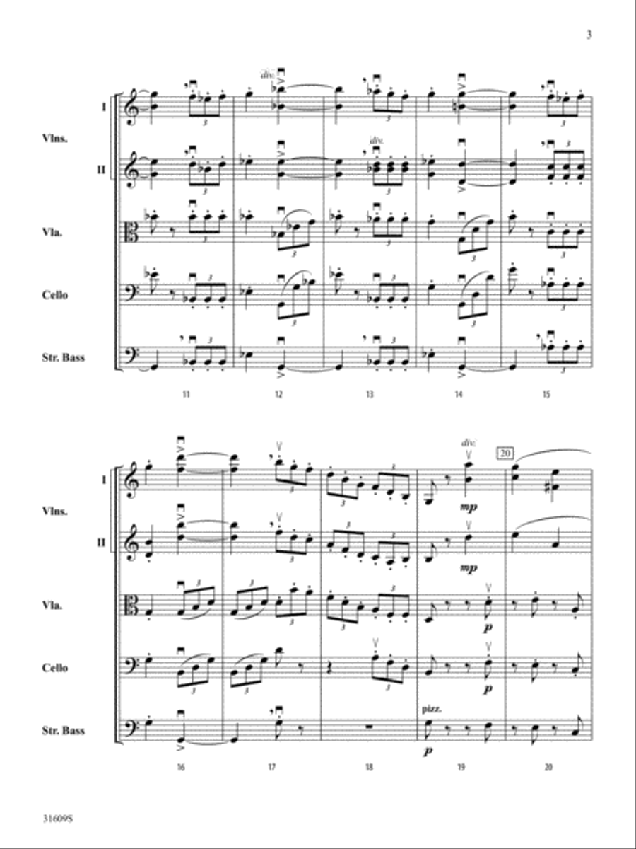 Allegro Giocoso (From Symphony No. 4): Score String Orchestra scores gallery preview page 3