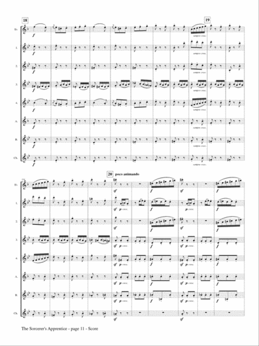 The Sorcerer's Apprentice for Clarinet Choir Clarinet Choir scores gallery preview page 3