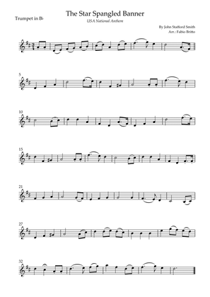 Book cover for The Star Spangled Banner (USA National Anthem) for Trumpet in Bb Solo