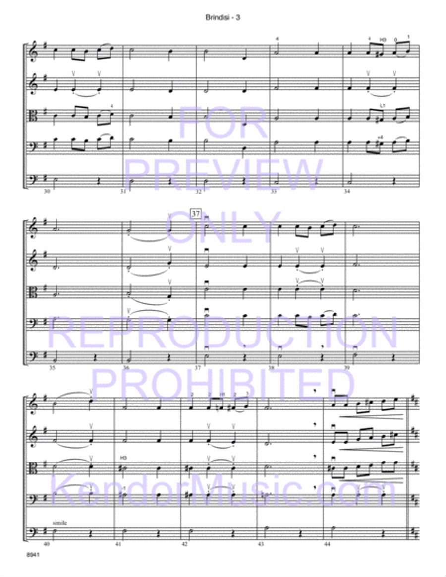 Brindisi (from La Traviata) String Orchestra scores gallery preview page 4