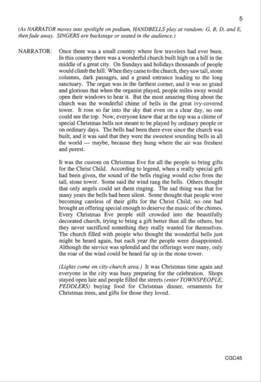 Why the Chimes Rang Unison Choir scores gallery preview page 5