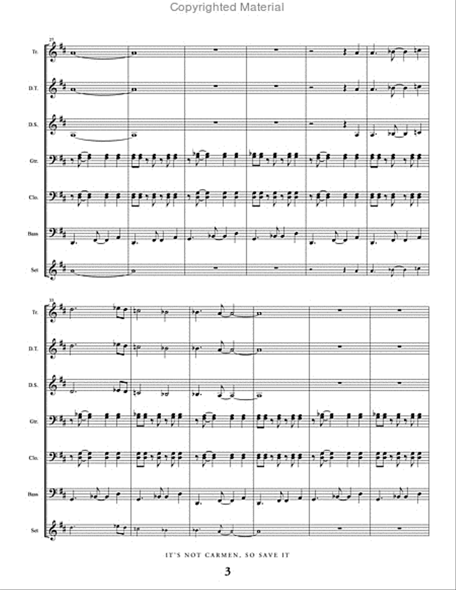 It's Not Carmen, So Save It Steel Drum Band scores gallery preview page 4