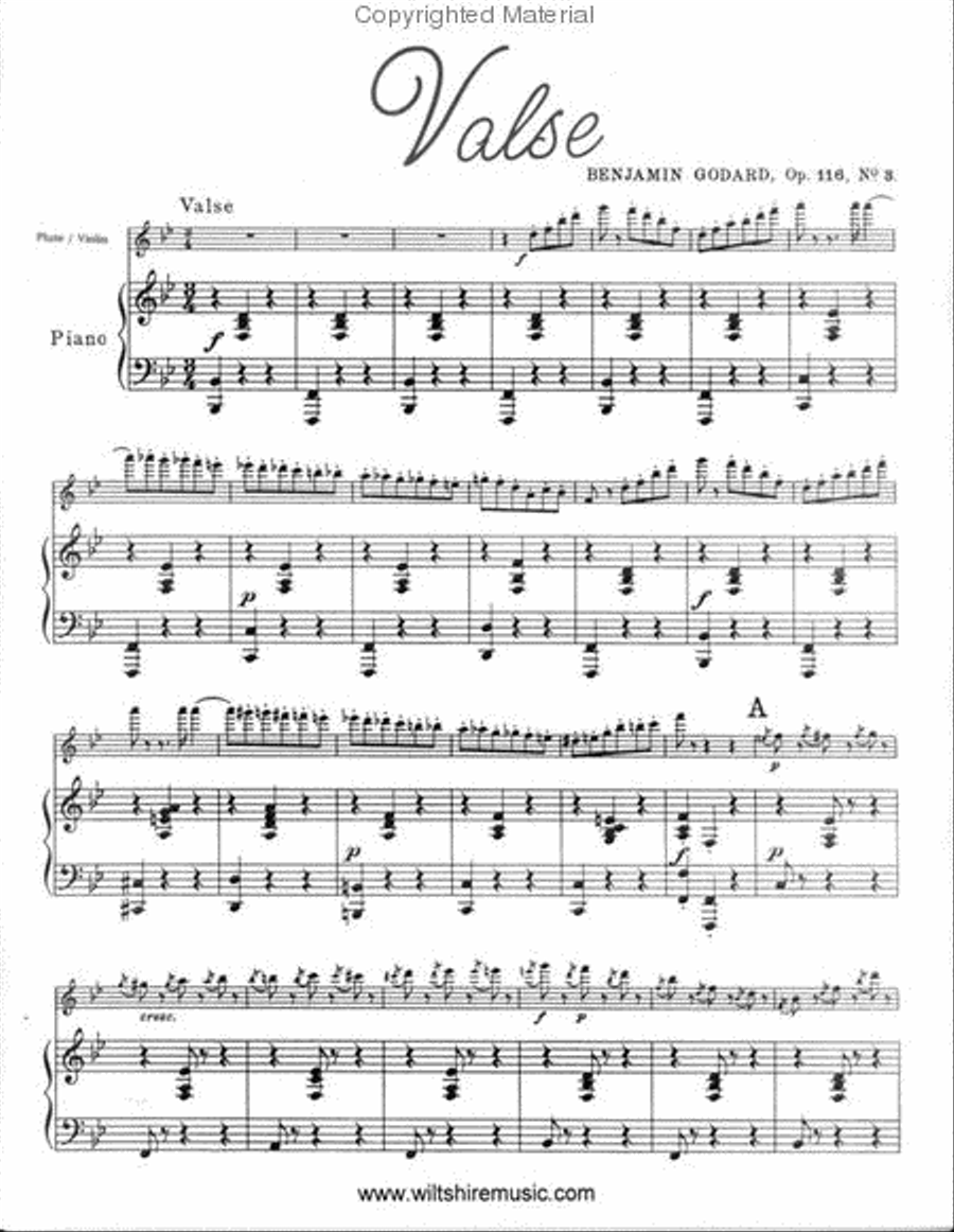 Valse Flute Solo scores gallery preview page 2