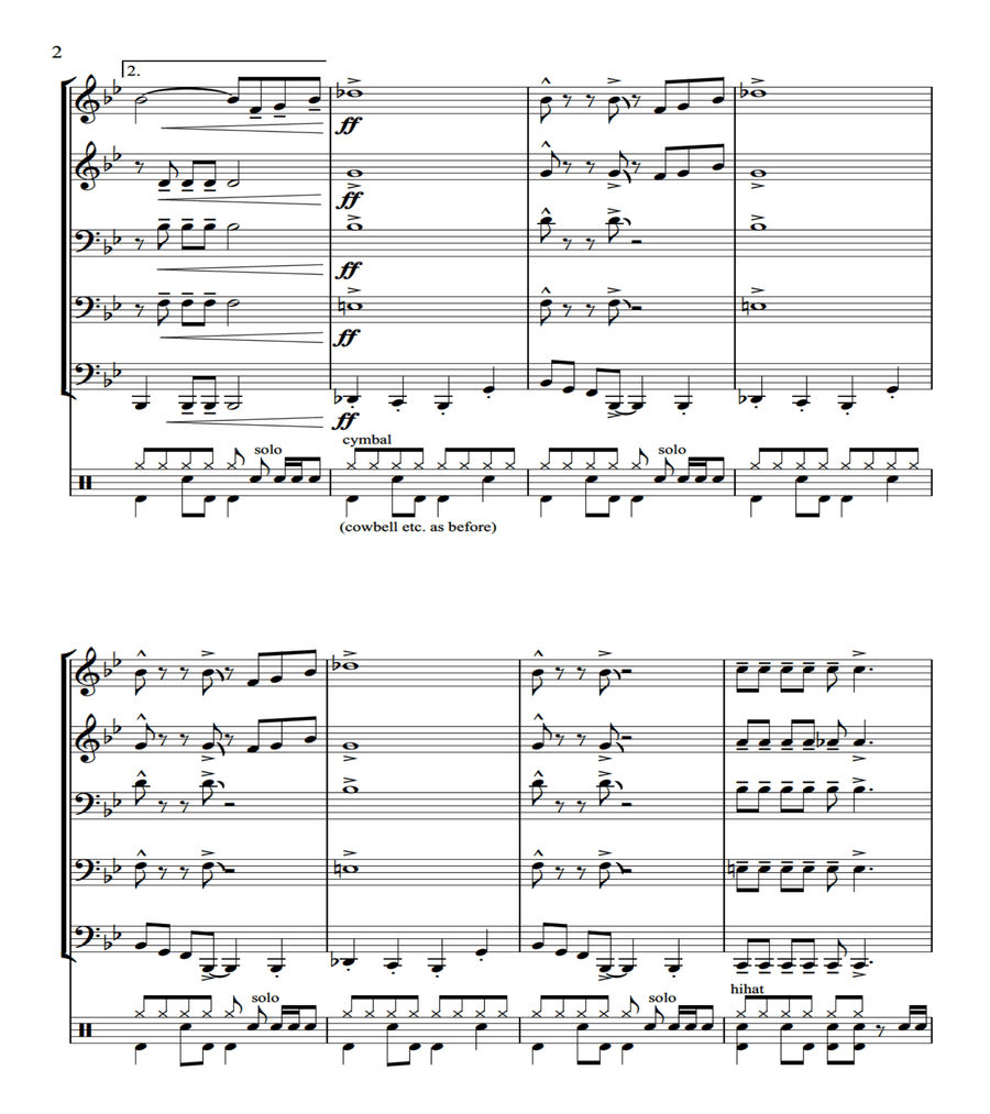 Latin Rock Festival Set of Parts scores gallery preview page 3