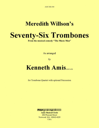 Book cover for Seventy-Six Trombones (trombone quartet)