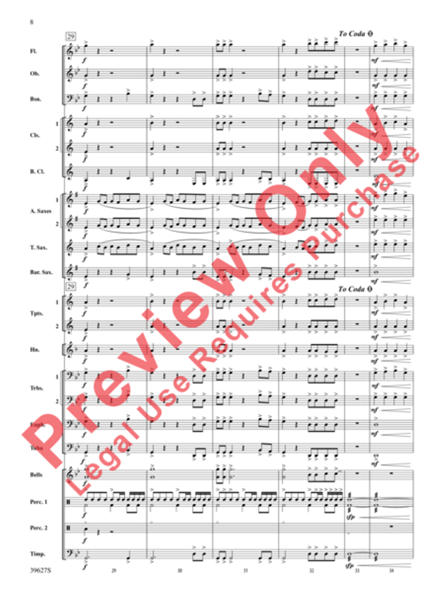 Flash Flood Concert Band scores gallery preview page 23