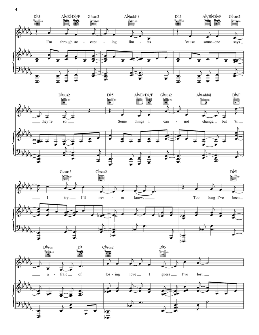 Defying Gravity (from Wicked) Guitar scores gallery preview page 4