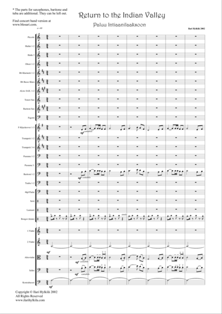 Return to the Indian Valley Full Orchestra scores gallery preview page 1