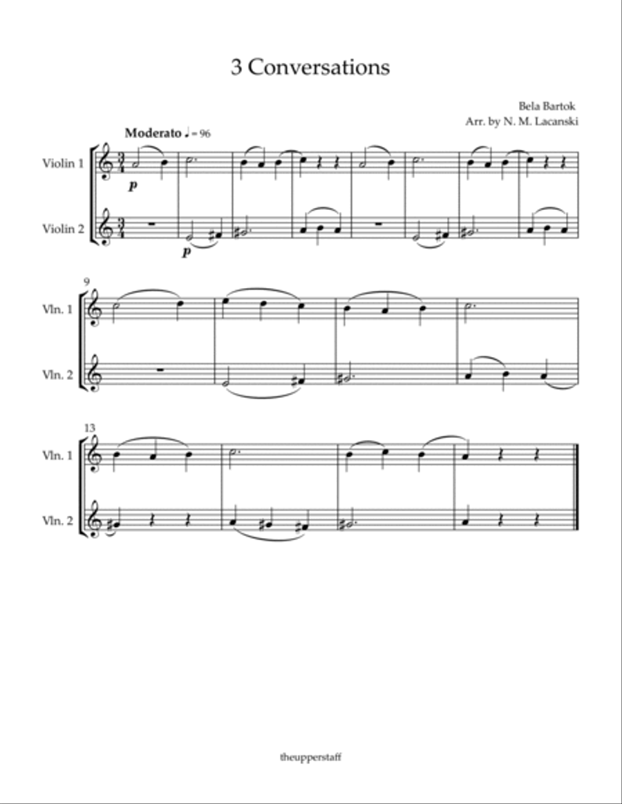 3 Conversations String Duet scores gallery preview page 2