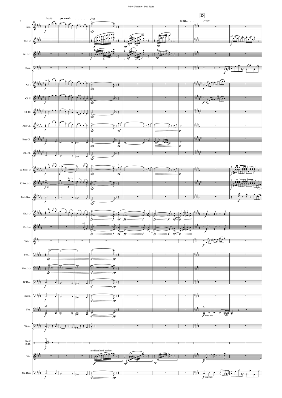 Adios Nonino - Full Score only Concert Band scores gallery preview page 6