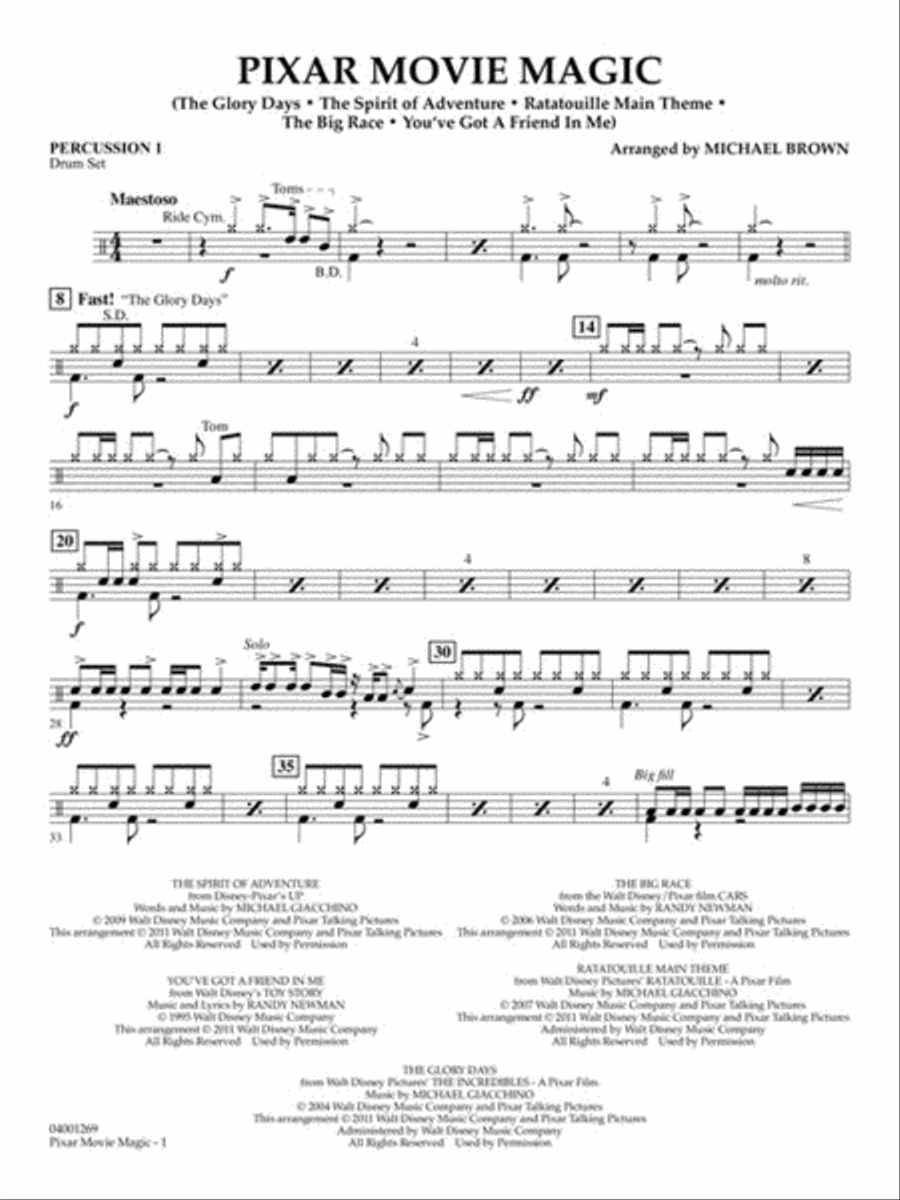 Pixar Movie Magic Pixar Movie Magic Concert Band scores gallery preview page 9