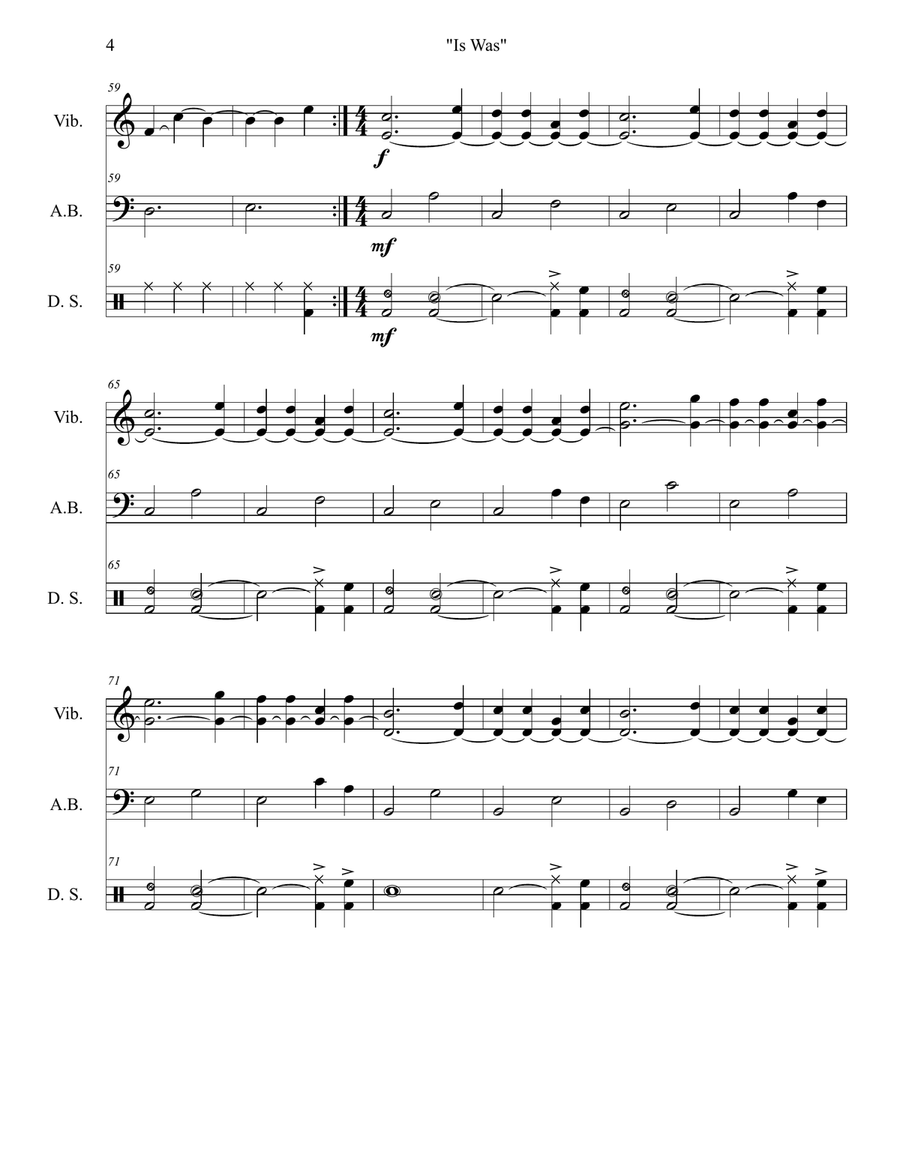 Is Was Is Was Jazz Ensemble scores gallery preview page 4