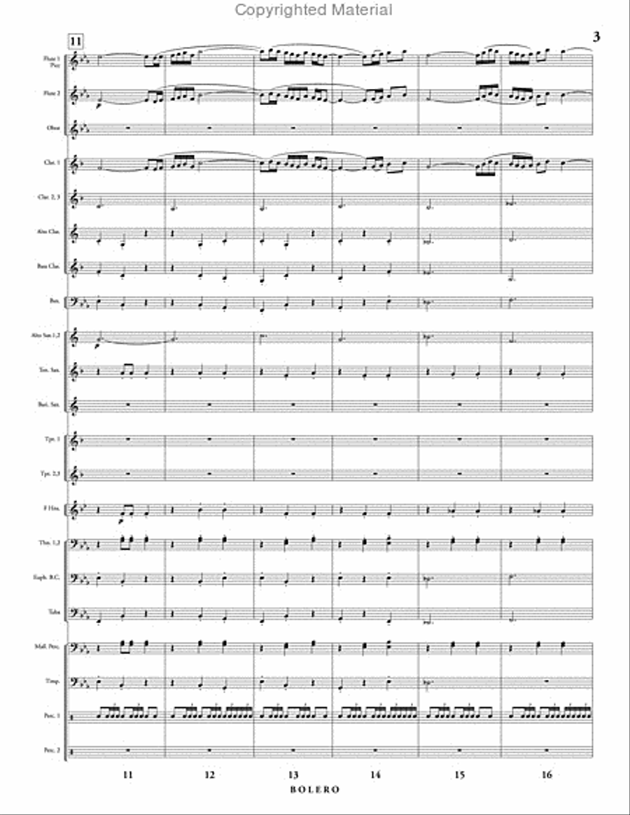 Bolero: Homage Maurice Ravel Concert Band scores gallery preview page 4