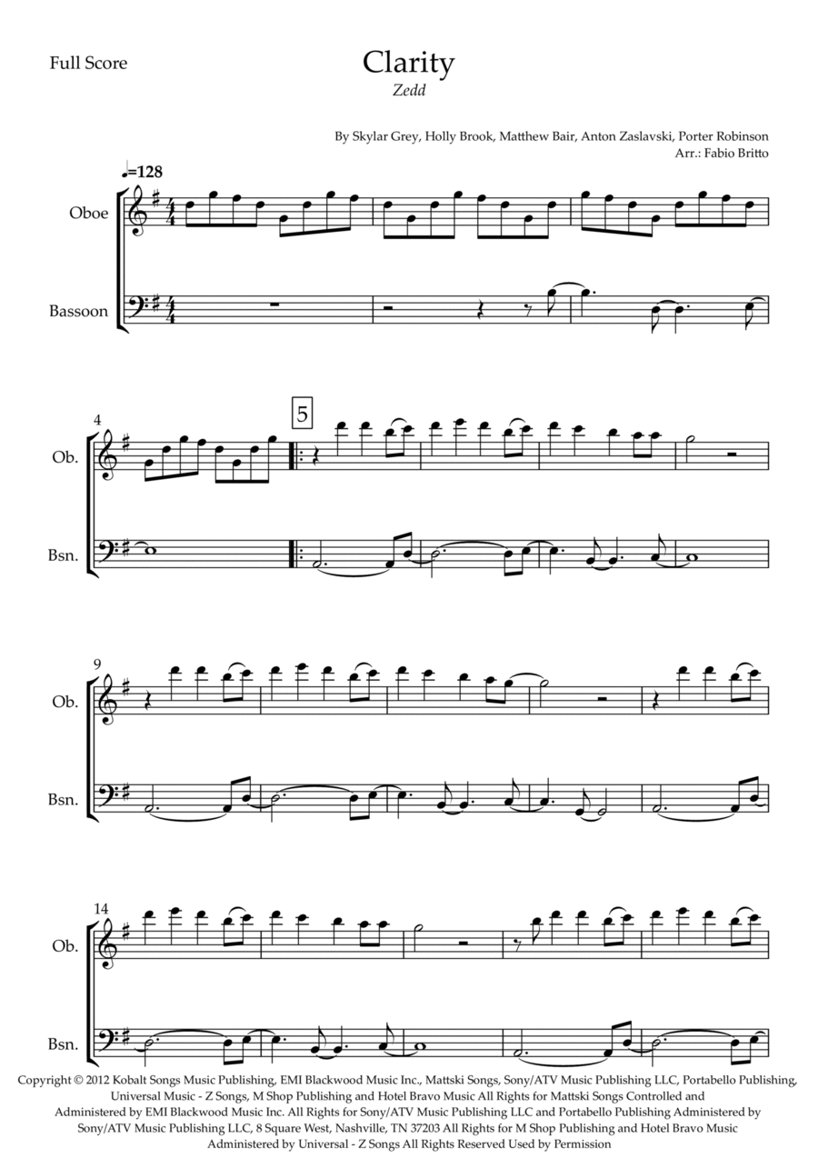 Clarity Clarity Woodwind Duet scores gallery preview page 1