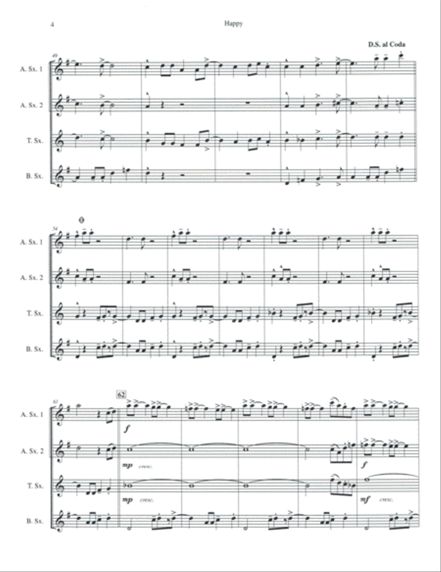 Happy Happy Woodwind Quartet scores gallery preview page 4