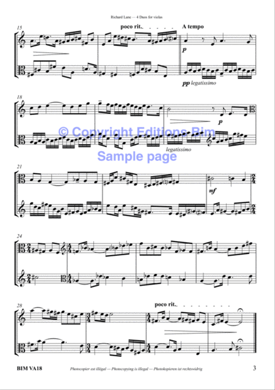 4 Duos Viola scores gallery preview page 3