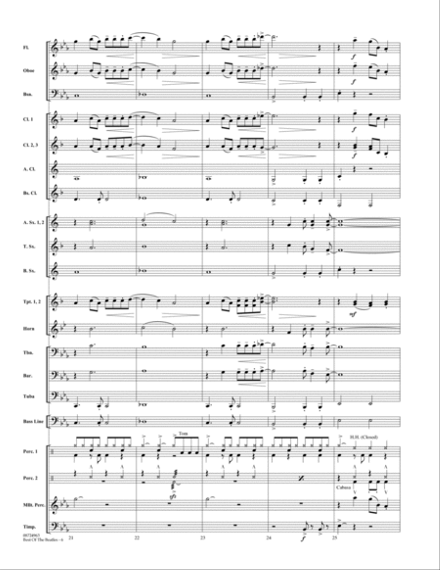 Best of the Beatles - Full Score Concert Band scores gallery preview page 5