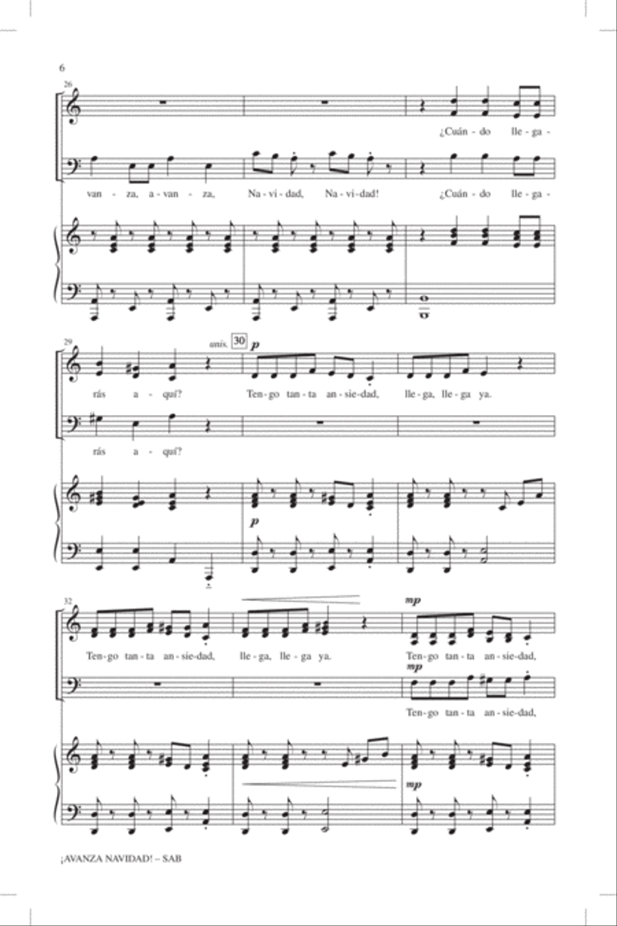 !Avanza Navidad! (Hurry, Hurry, Christmas!) 3-Part scores gallery preview page 4