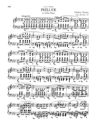Book cover for Prelude in A-flat Major, Op. 28, No. 17