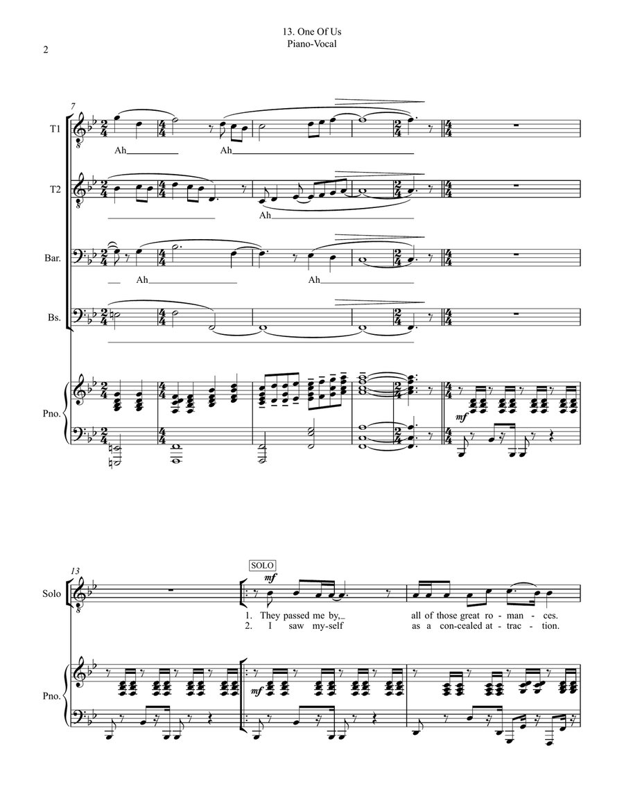 One Of Us One Of Us TTBB scores gallery preview page 2