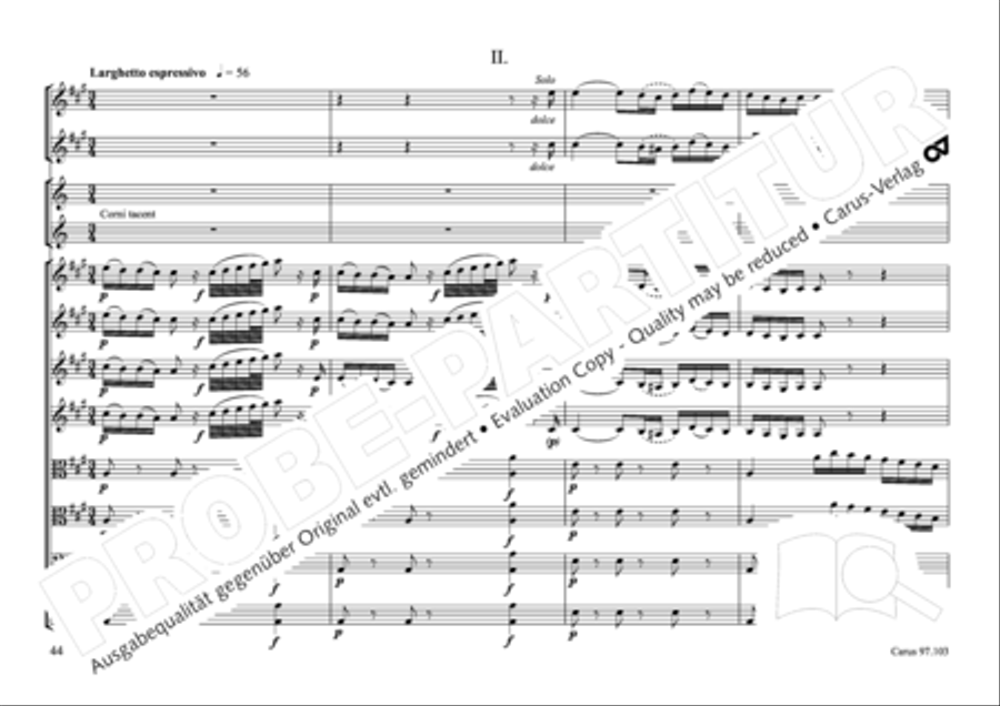 Concertone in D major Horn scores gallery preview page 45
